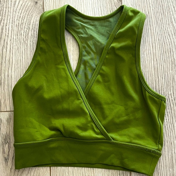 Mono b Green Wrap Sports Bra, size S - Picture 1 of 3